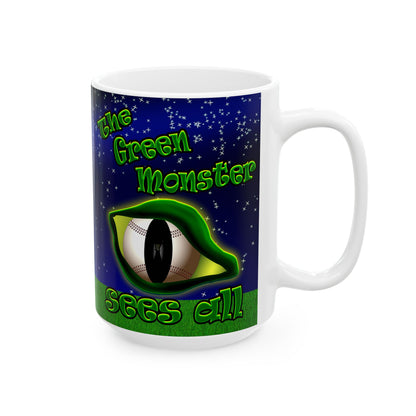 green monster - White Mug ('snoops' background)