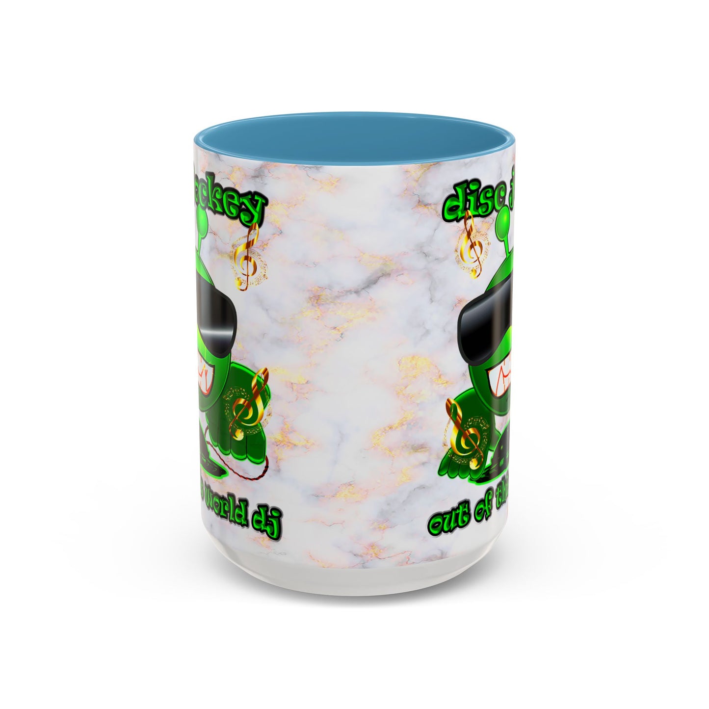 disc jockey - Accent Mug (white marble)