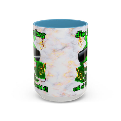 disc jockey - Accent Mug (white marble)