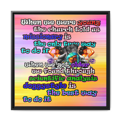 doggystyle - framed canvas art (color blur)