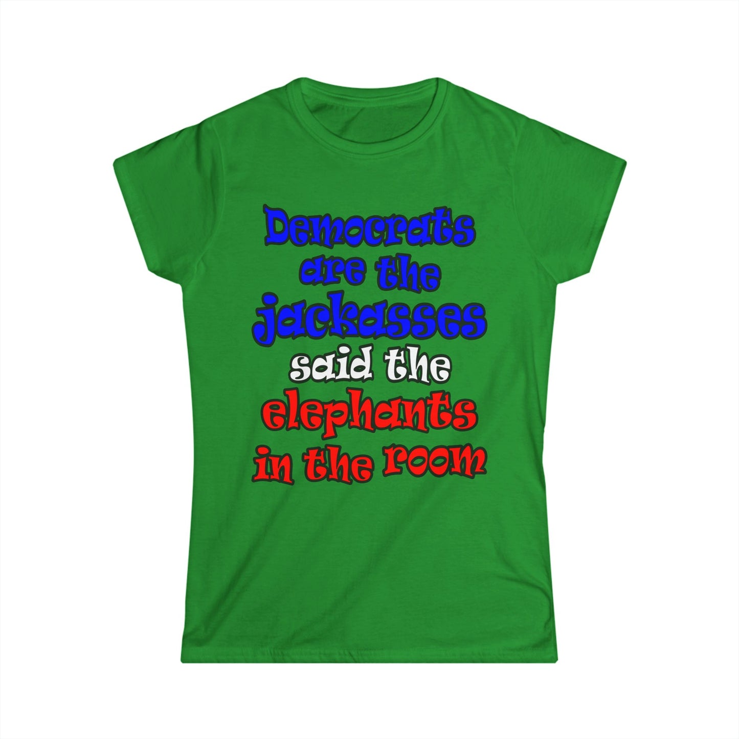 donkeys and elephants - Women's Softstyle Tee