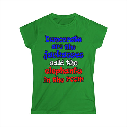 donkeys and elephants - Women's Softstyle Tee