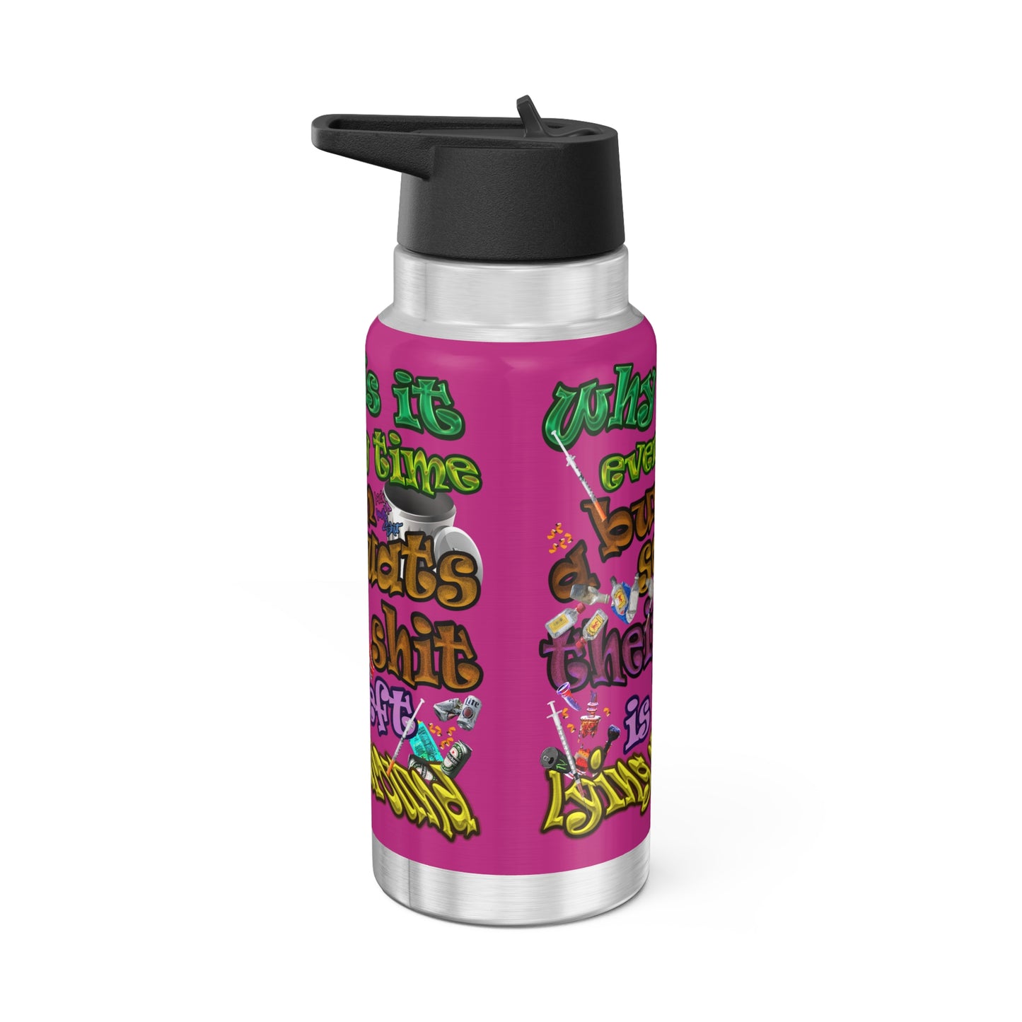 the bum's shit - Gator Tumbler, 32oz (pink)