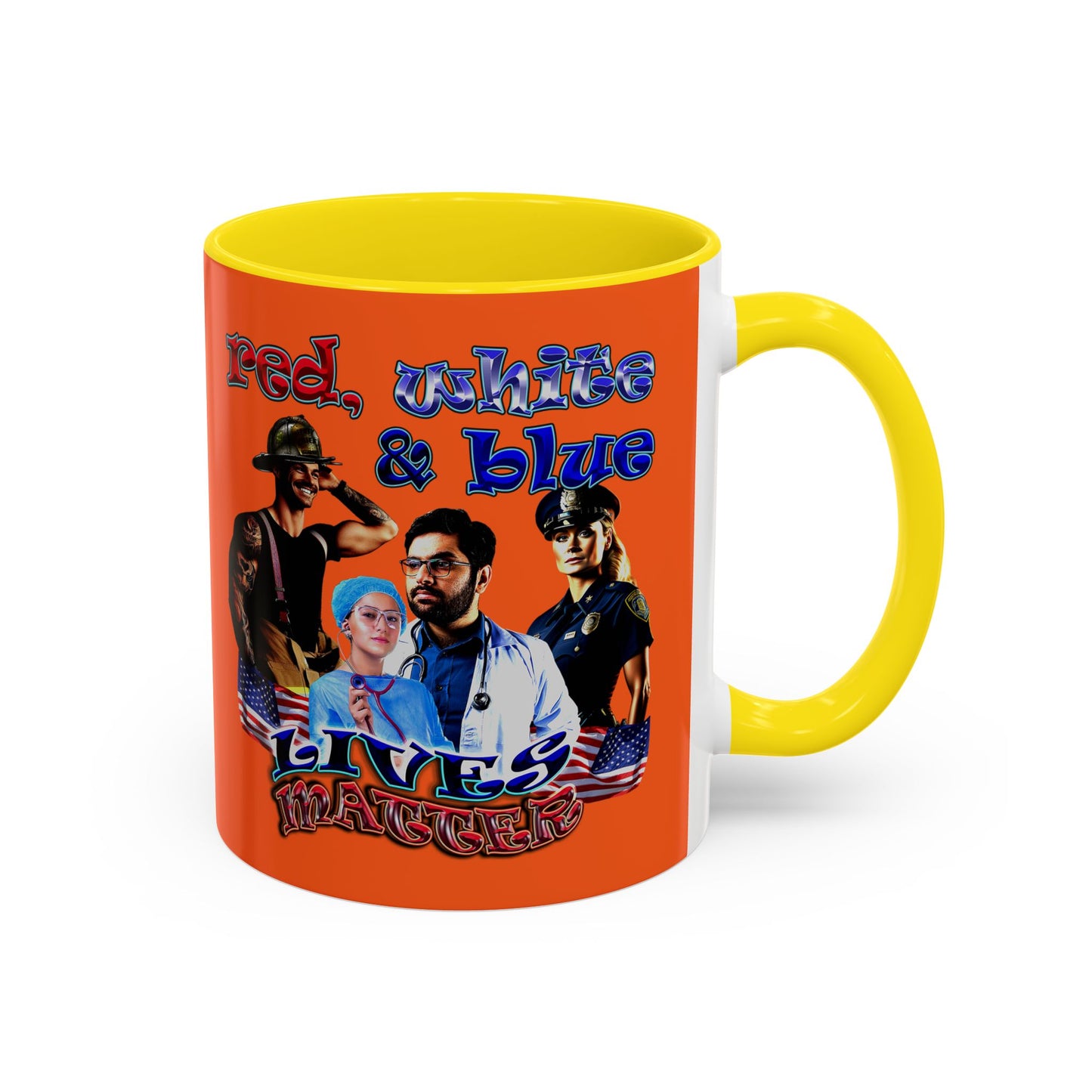 rw&b lives matter - Accent Mug (orange)