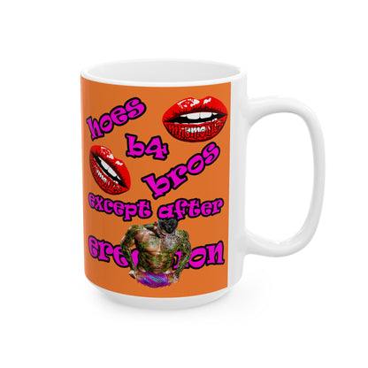 hoes b4 bros - White Mug (crusta)
