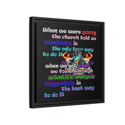 doggystyle - framed canvas art (black)