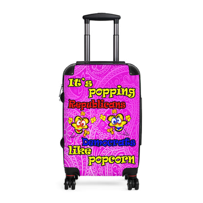 popping like popcorn - Suitcase (pink swirl)