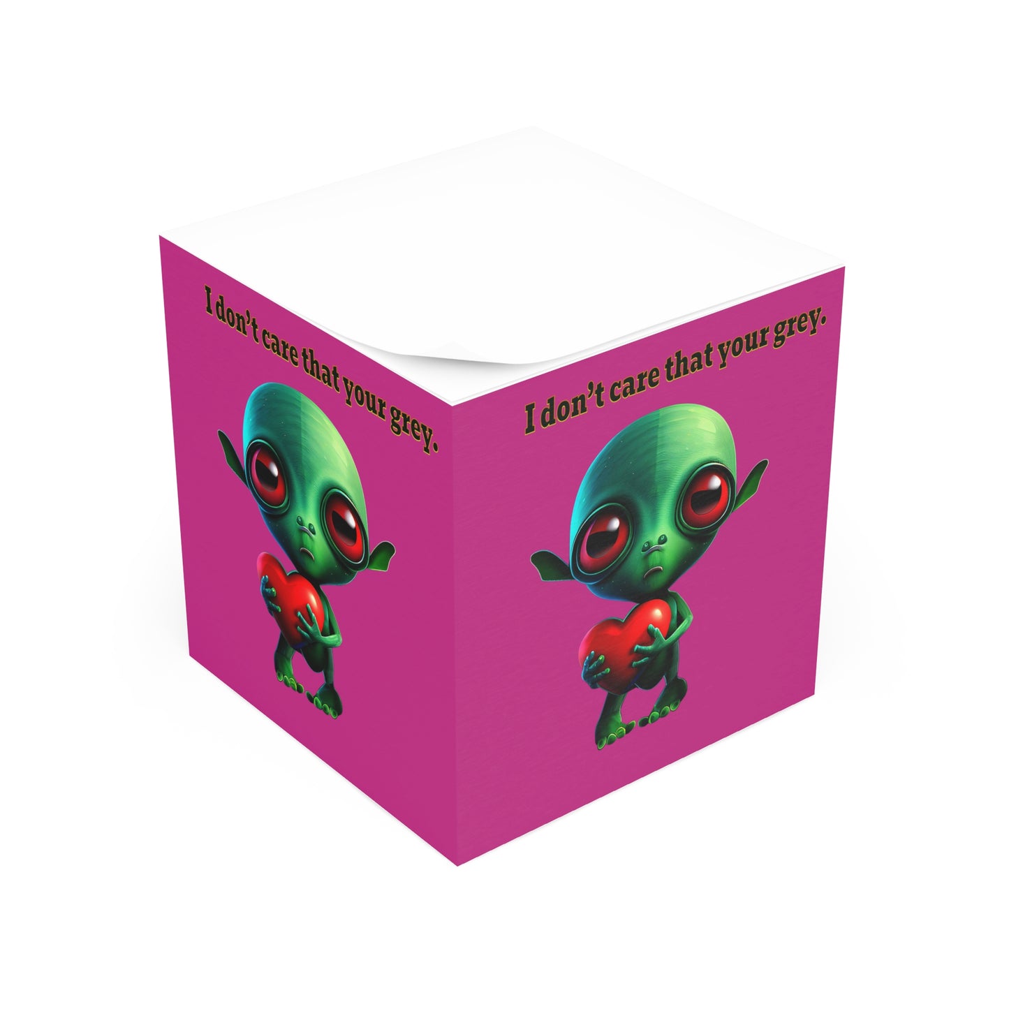 I don't care that your grey - note cube (pink)