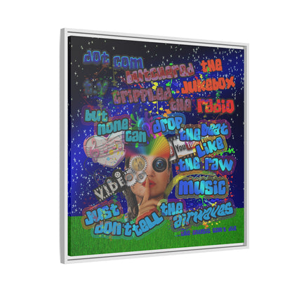 drop the beat - framed canvas art ('snoops' background)