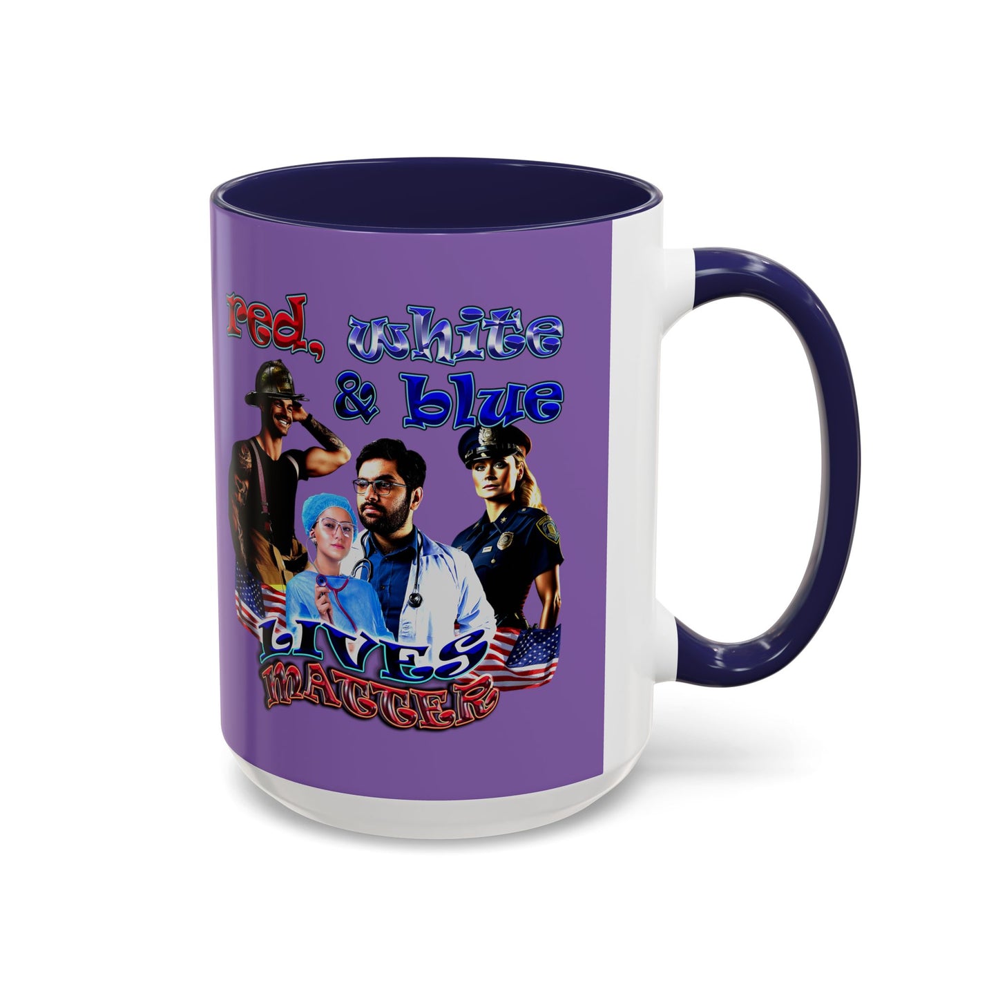 rw&b lives matter - Accent Mug (light purple)
