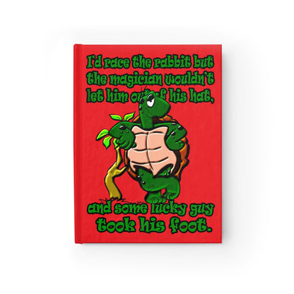 turtle race - journal-lined (red)