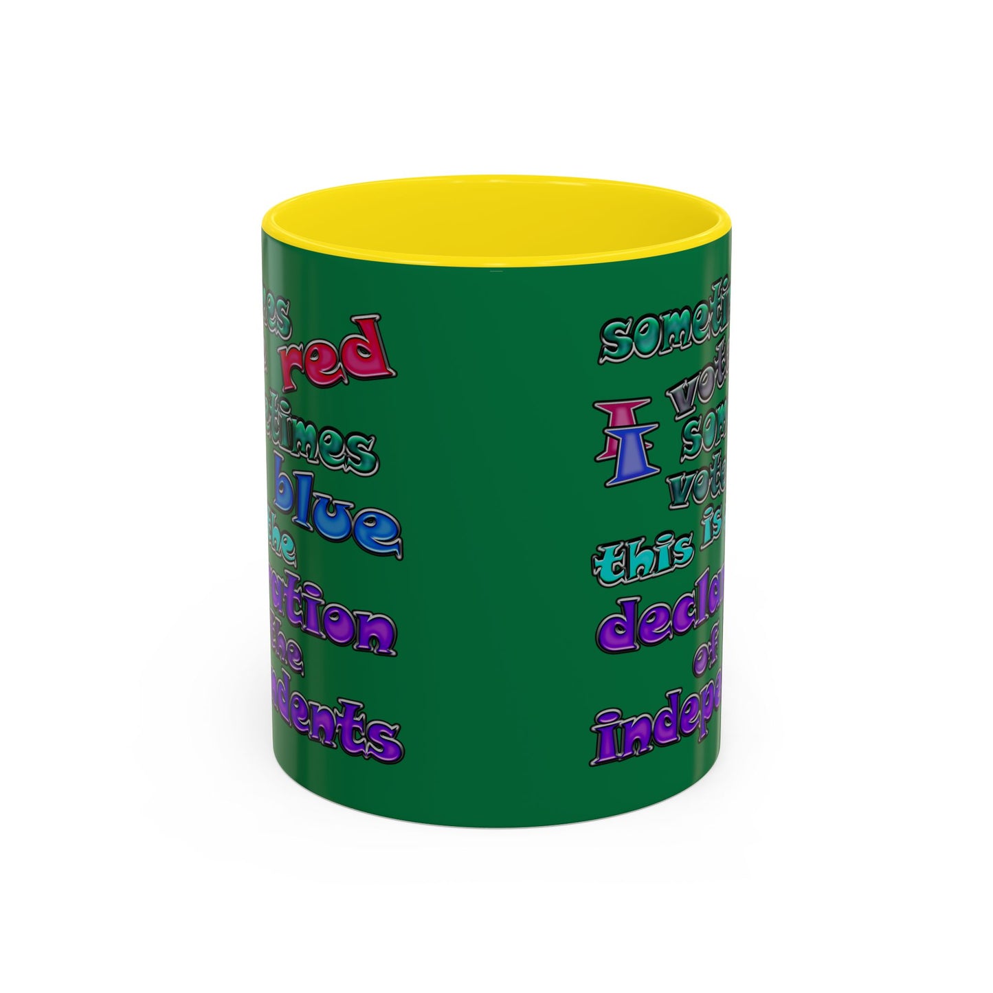 declaration of the independents - Accent Mug (dark green)