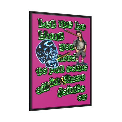 og - framed canvas art (pink)