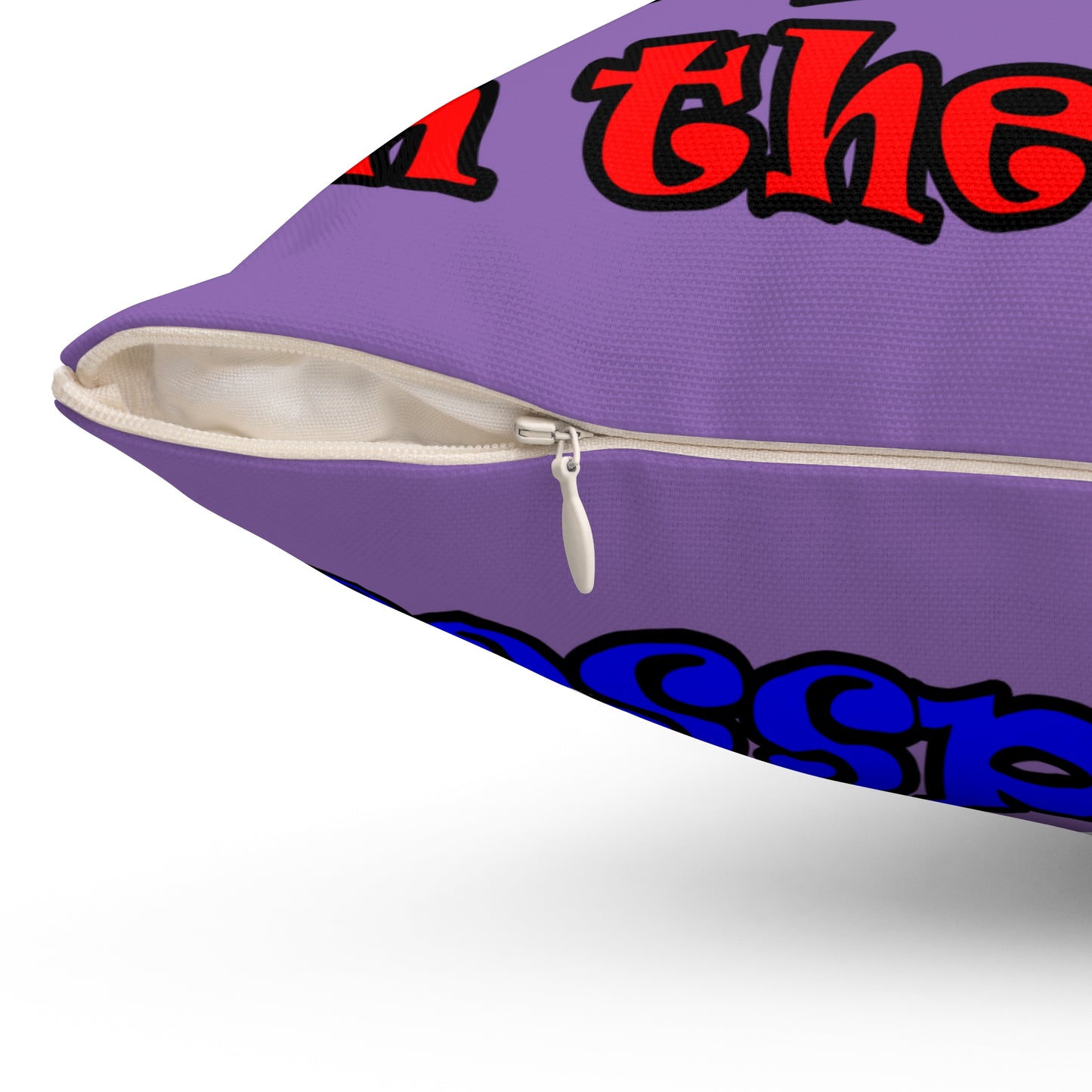 donkeys and elephants - Spun Polyester Square Pillow - (light purple)