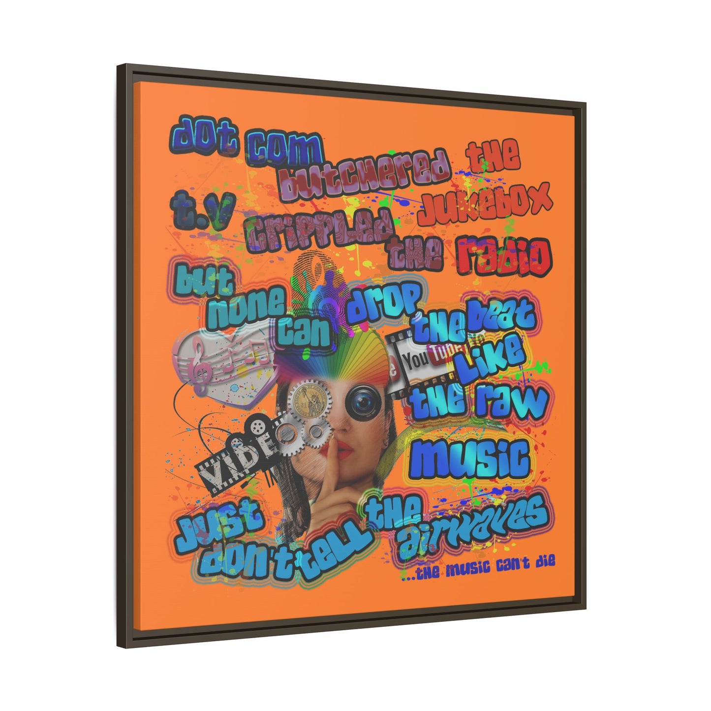 drop the beat - framed canvas art (crusta)