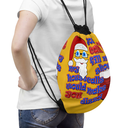 santa's shoes - Drawstring Bag (yellow)