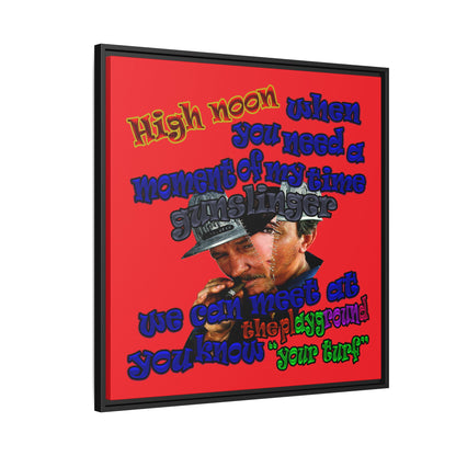 high noon - framed canvas art (red)