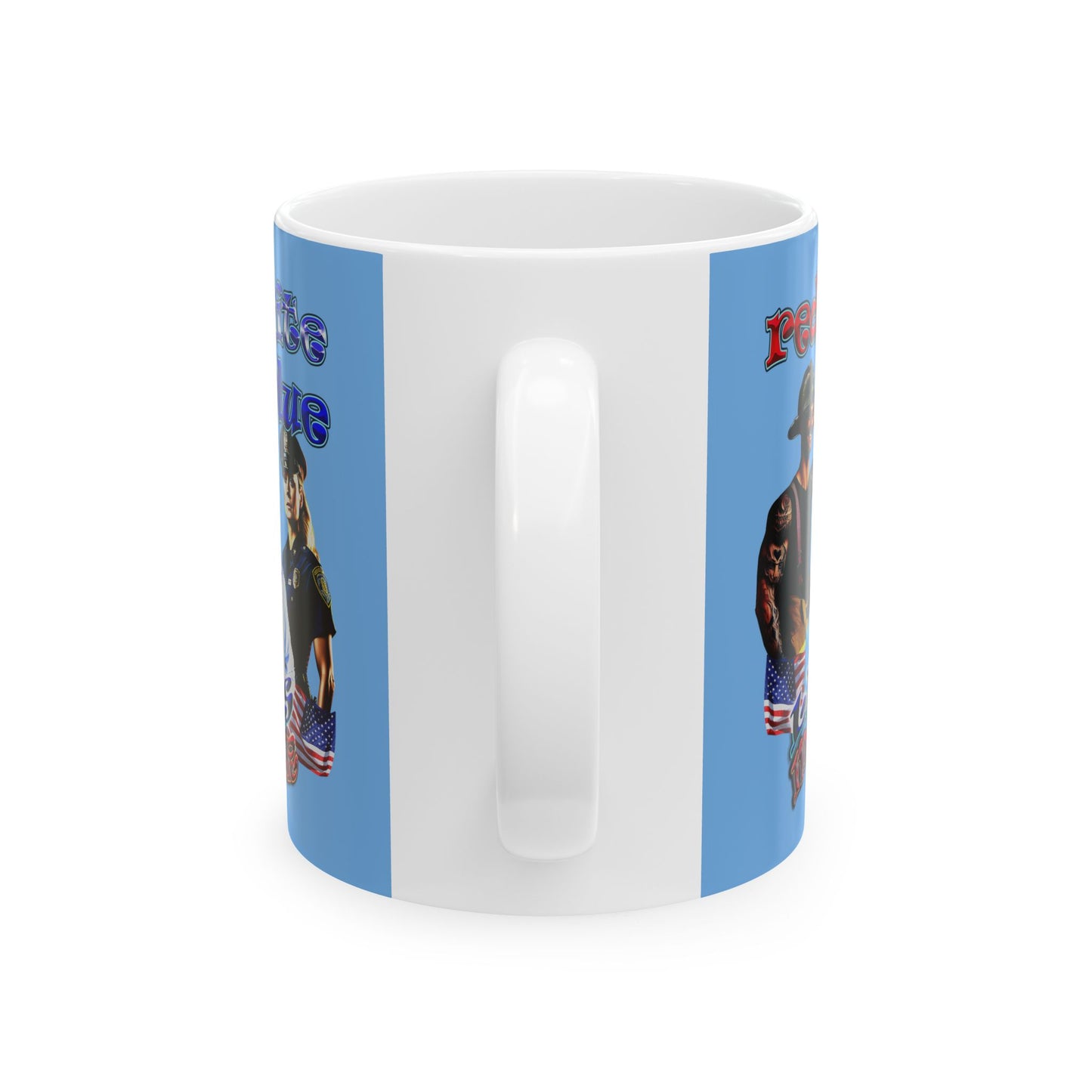 rw&b lives matter - White Mug (light blue)