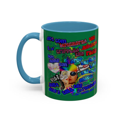 drop the beat - Accent Mug (dark green)