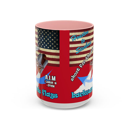 shoot for the stars - Accent Mug (dark red)
