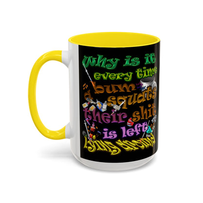 the bum's shit - Accent Mug (black)