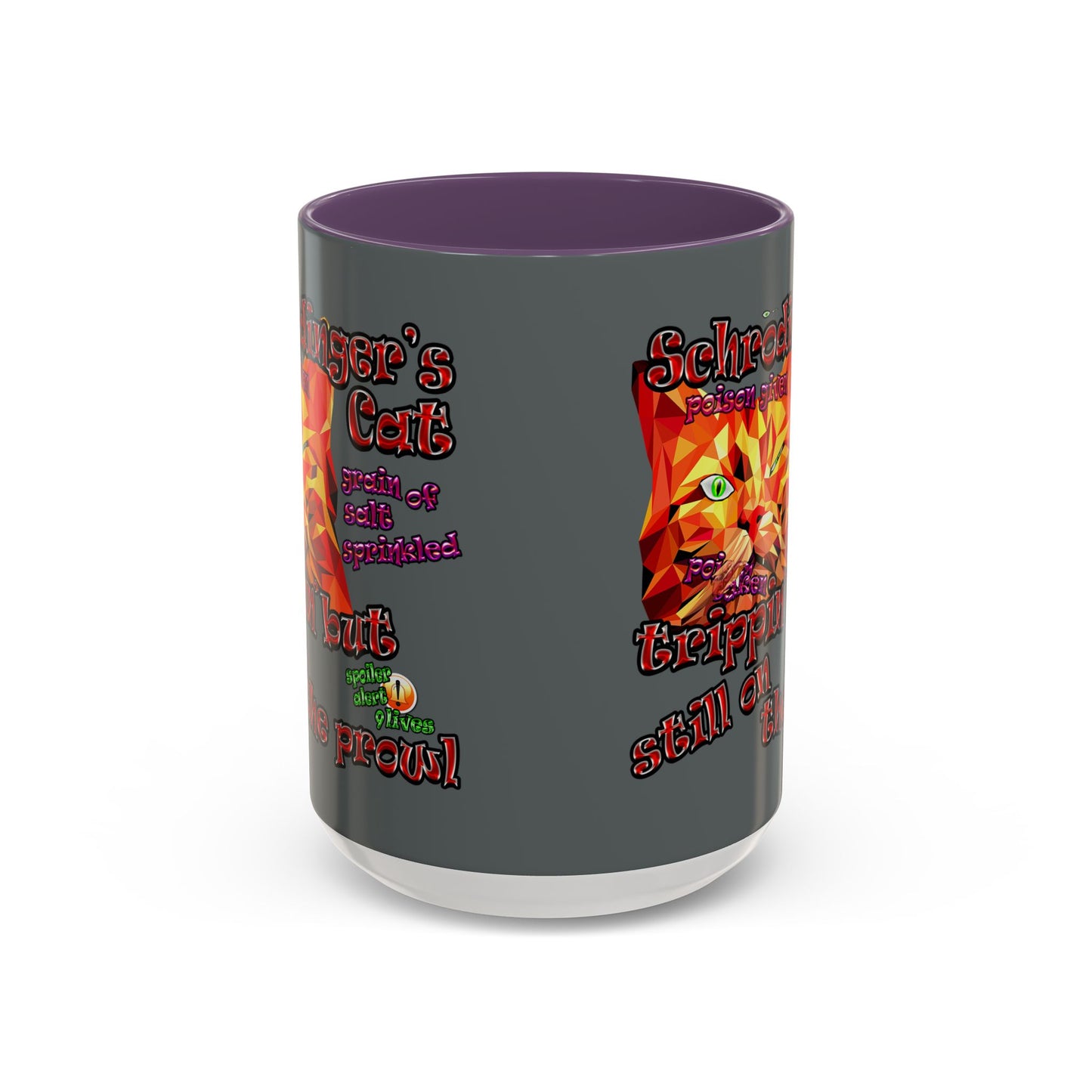 schrodinger's cat - Accent Mug (dark grey)