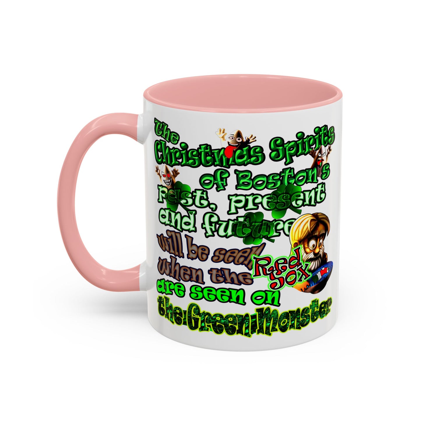 christmas spirits of boston - Accent Mug (white)