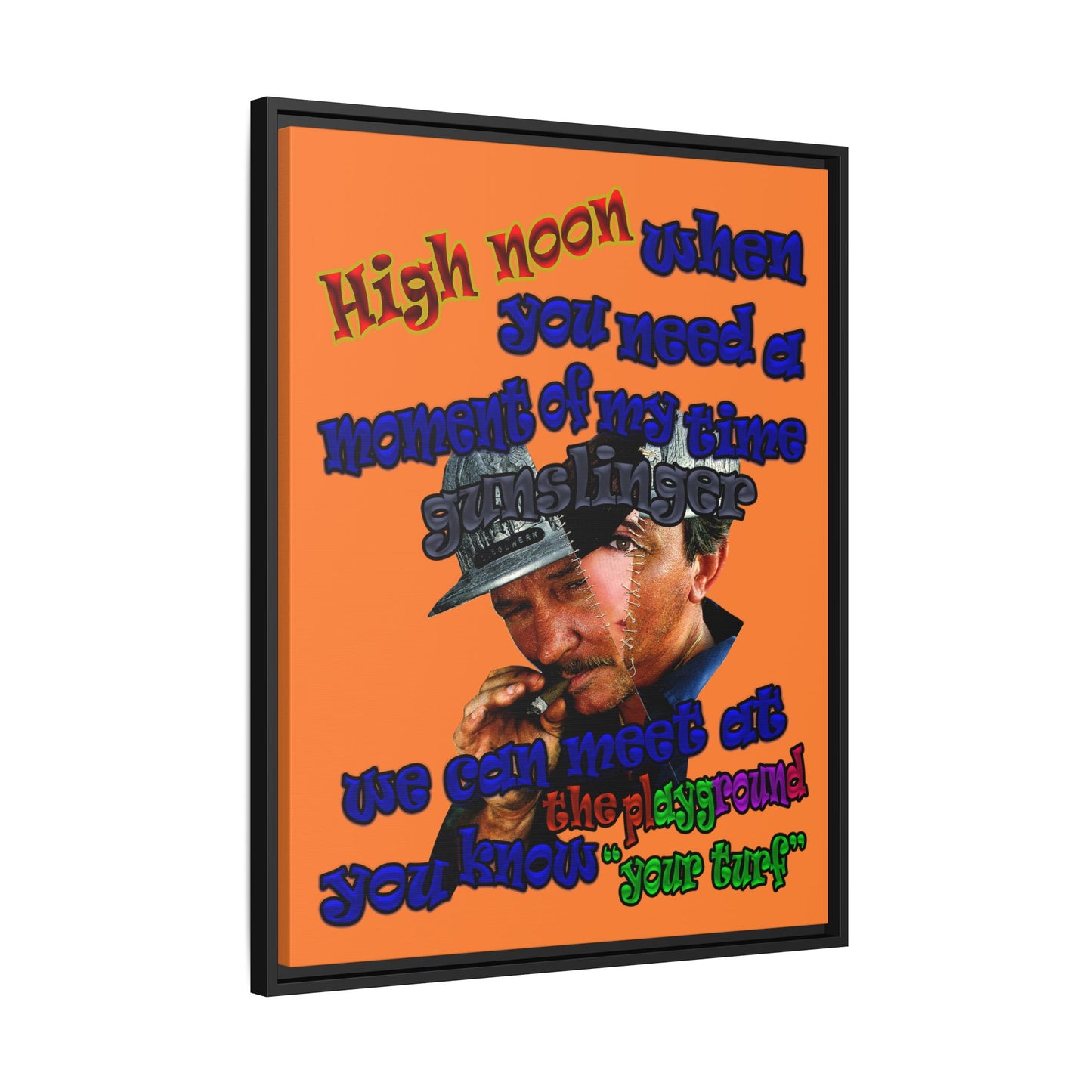 high noon - framed canvas art (crusta)