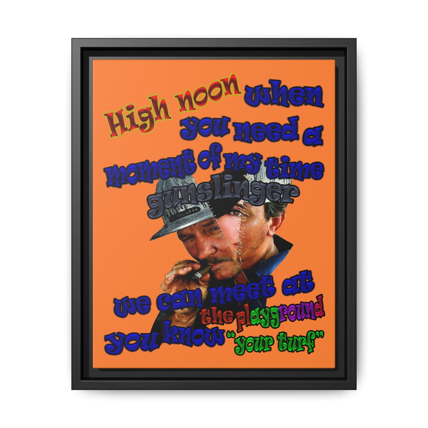 high noon - framed canvas art (crusta)