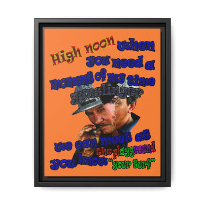 high noon - framed canvas art (crusta)