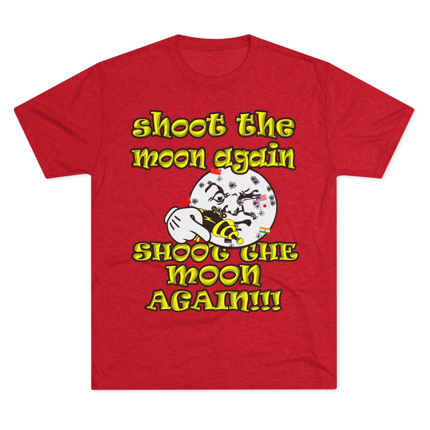 shoot the moon again - Unisex Tri-Blend Crew Tee