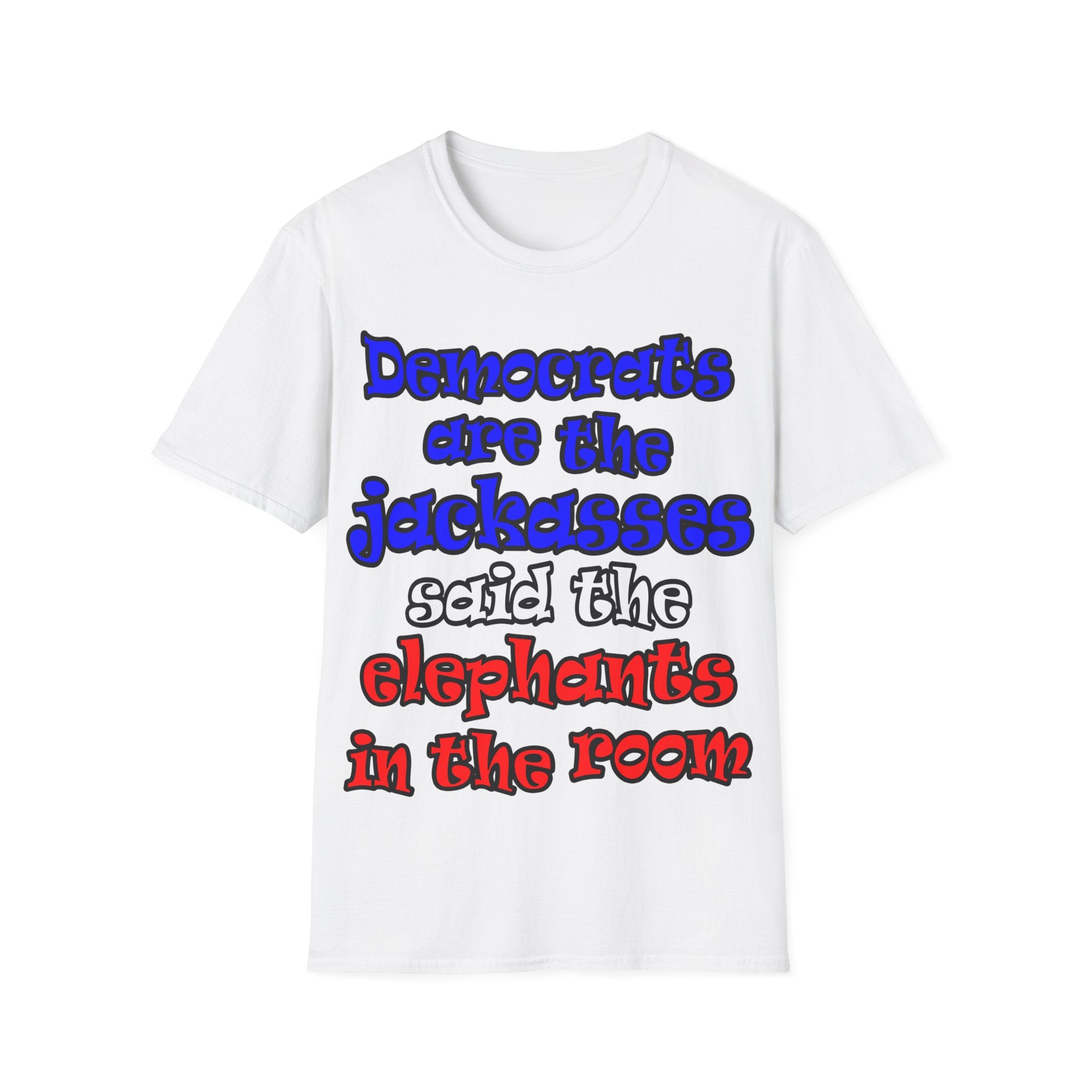 donkeys and elephants - Unisex Softstyle T-Shirt