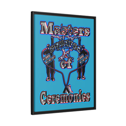 em cee squared - framed canvas art (turquoise)