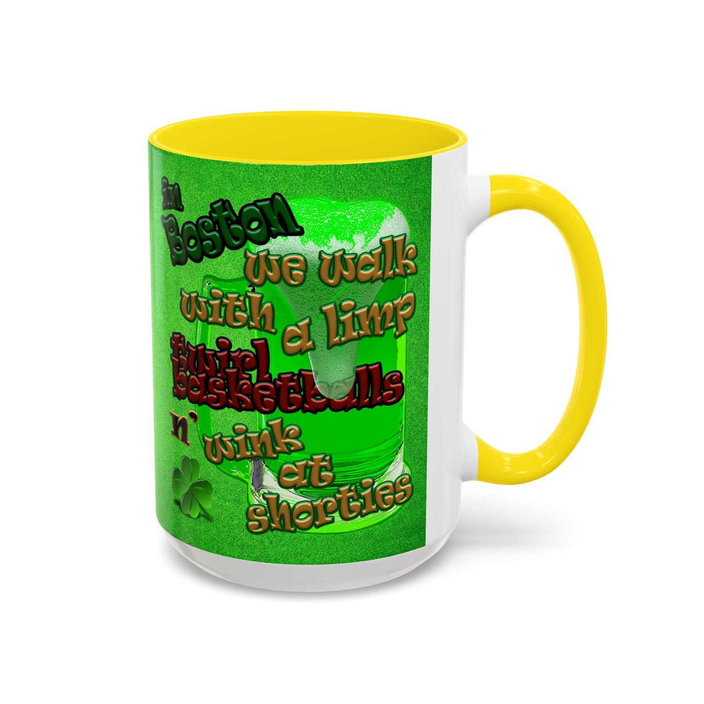celtics logo - Accent Mug (green turf)