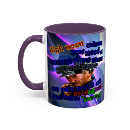 high noon - Accent Mug (grey-pink wave)