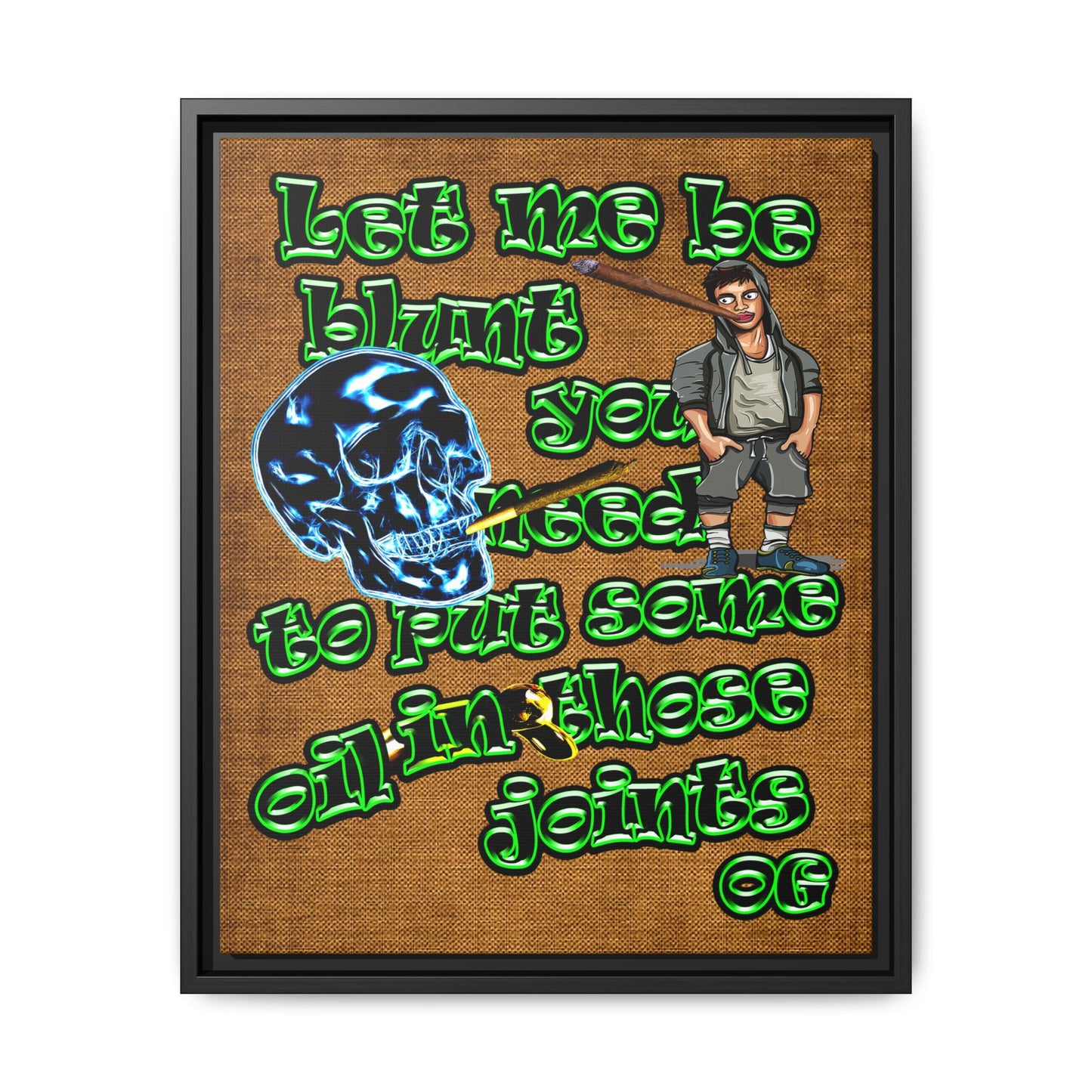 og - framed canvas art (brown papyrus)