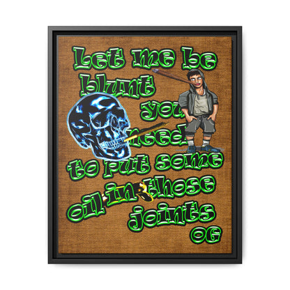 og - framed canvas art (brown papyrus)