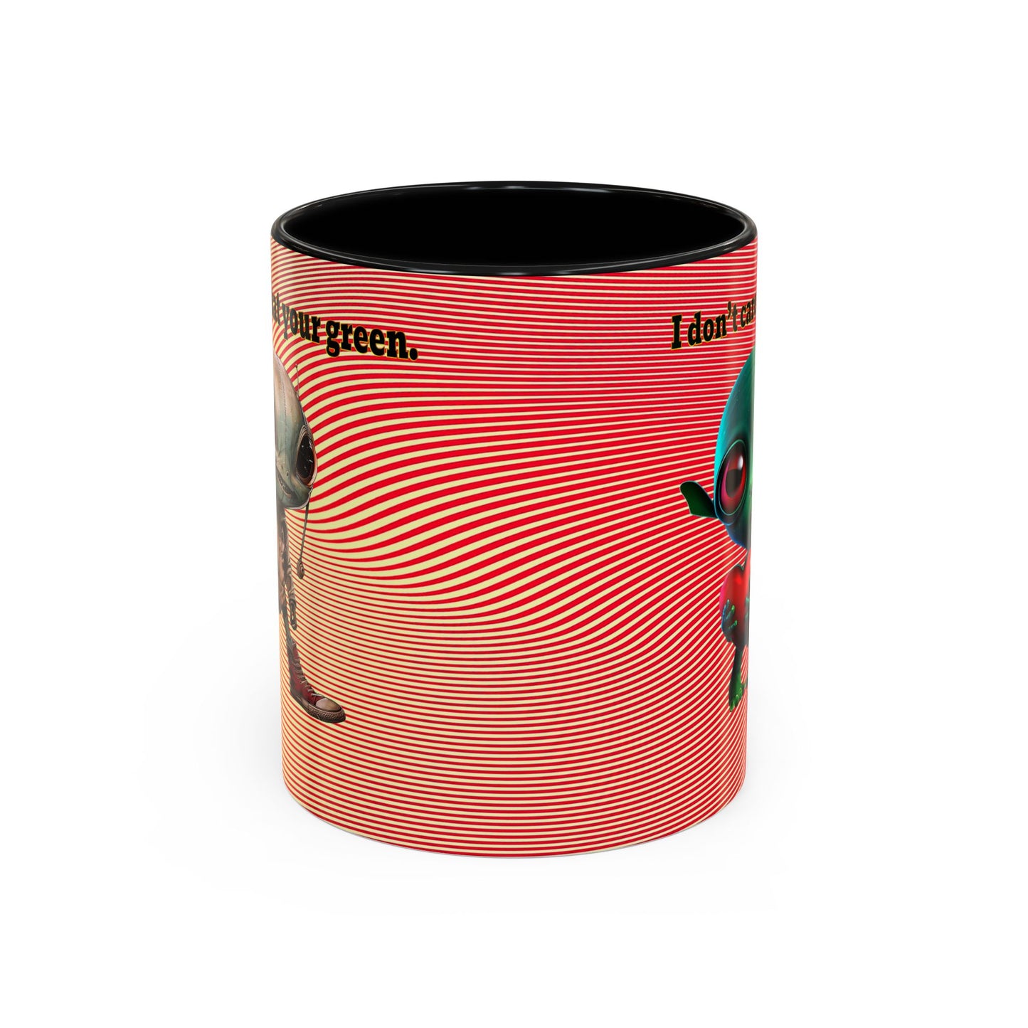 I don't care that your grey - Accent Mug (yellow-orange wave)