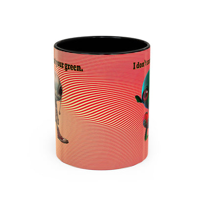 I don't care that your grey - Accent Mug (yellow-orange wave)