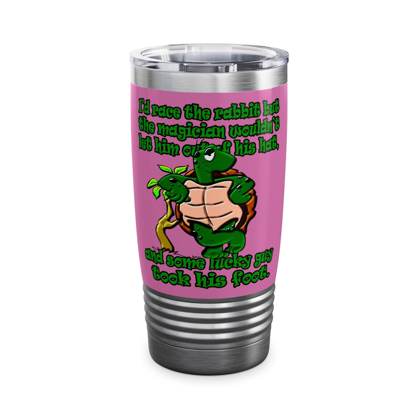 turtle race - Ringneck Tumbler, 20oz (light pink)