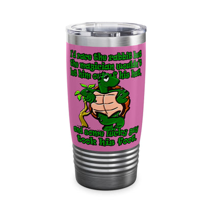 turtle race - Ringneck Tumbler, 20oz (light pink)