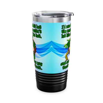 turtle race - Ringneck Tumbler, 20oz (light blue-pink wave)