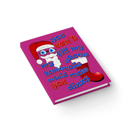 santa's shoes - journal-blank (pink)