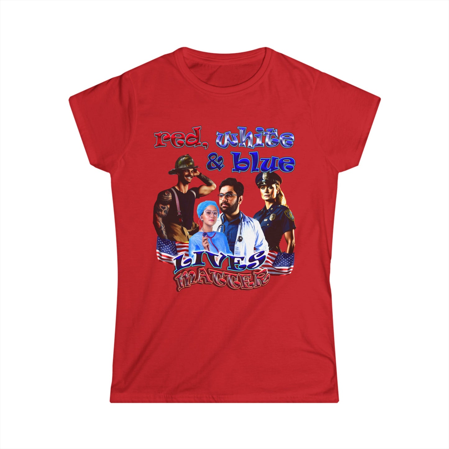 rw&b lives matter - Women's Softstyle Tee