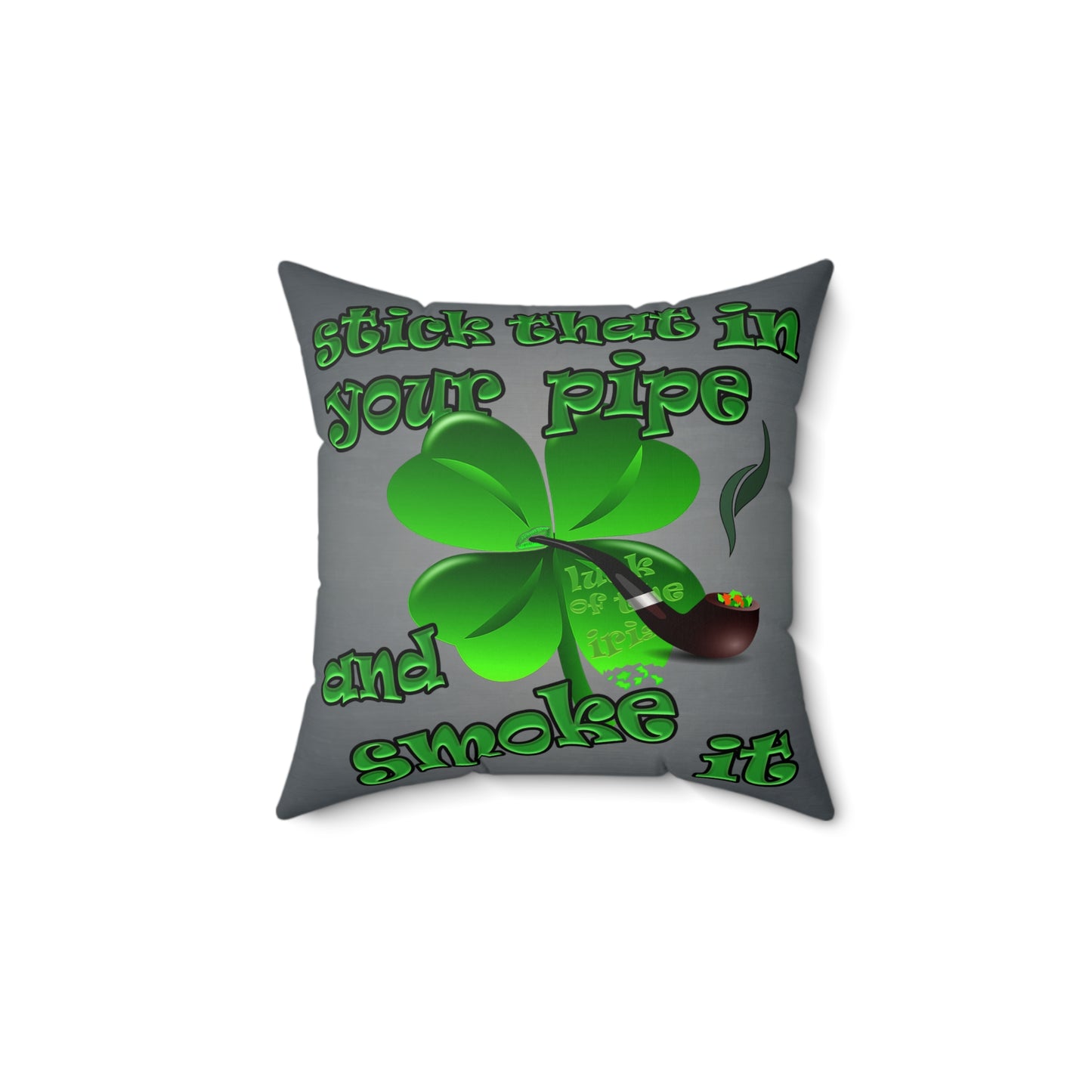 celtics logo - Faux Suede Square Pillow - (grey-light grey)
