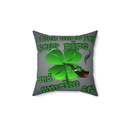 celtics logo - Faux Suede Square Pillow - (grey-light grey)