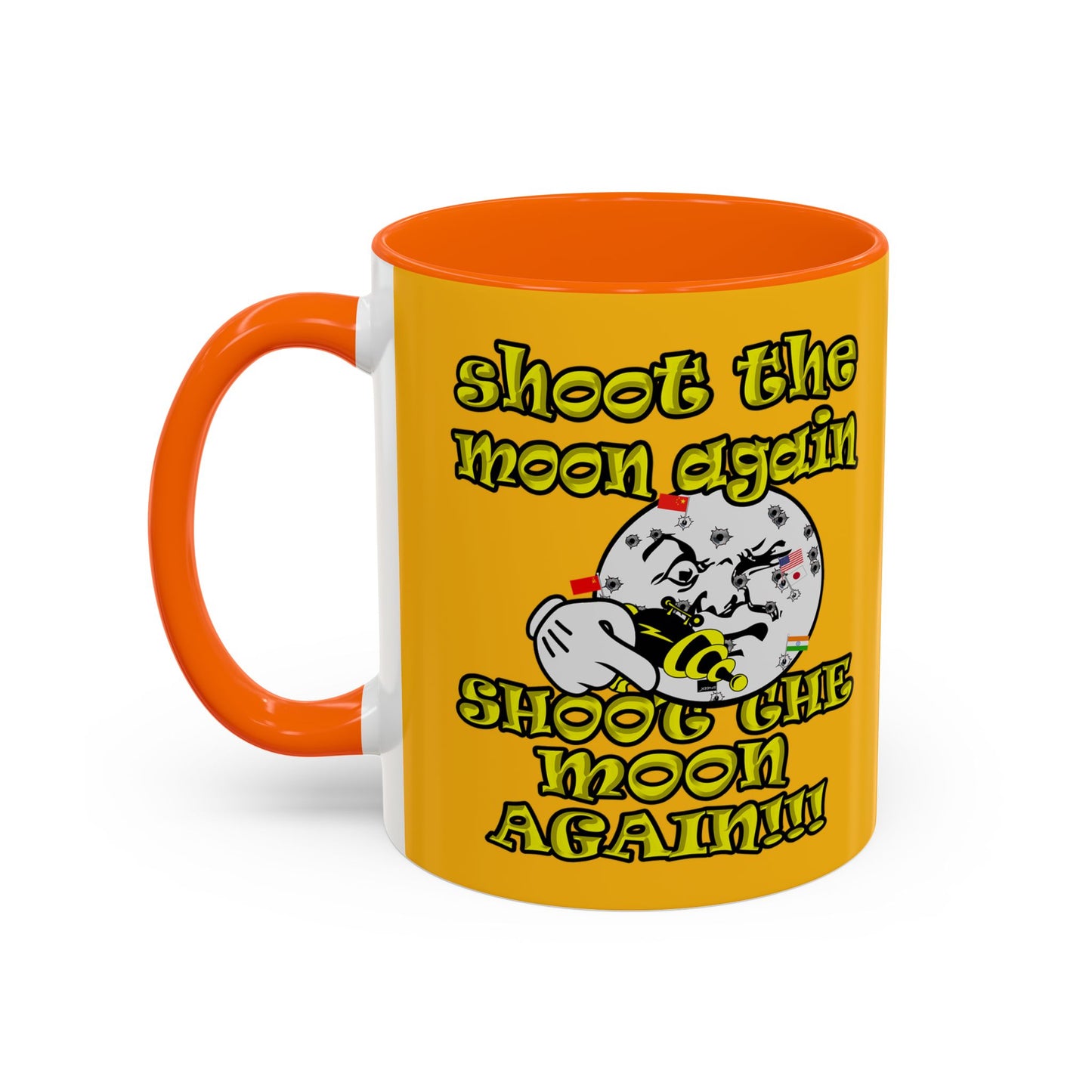 shoot the moon again - Accent Mug (yellow)