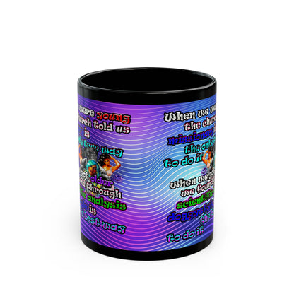 doggystyle - Black Mug (purple wave)
