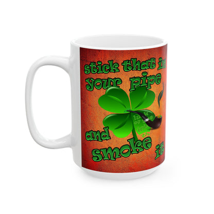 celtics logo - White Mug (burnt orange)