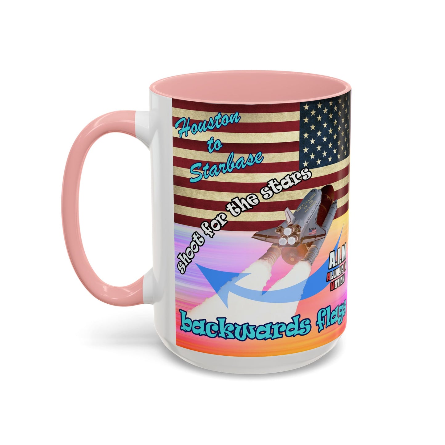 shoot for the stars - Accent Mug (color blur)